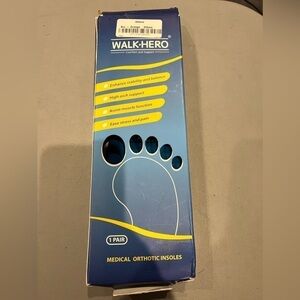 Walkhero Plantar Fasciitis Pain Relief Insoles High Arch Support Orthotic Shoes